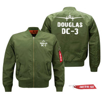 Thumbnail for Douglas DC-3 Silhouette & Designed Pilot Jackets (Customizable)