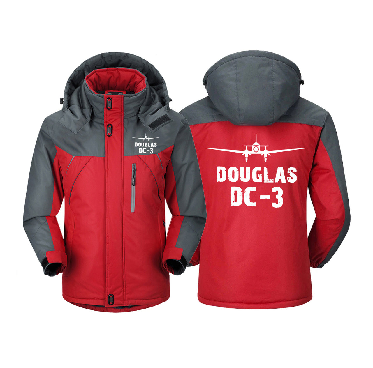 Douglas DC-3 & Plane Designed Thick Winter Jackets