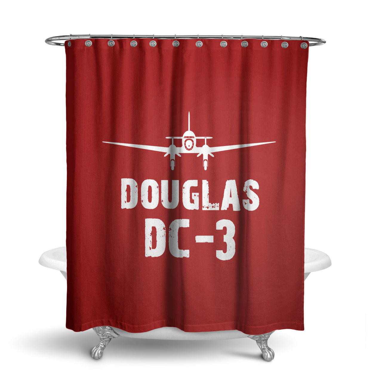 Douglas DC-3 & Plane Designed Shower Curtains
