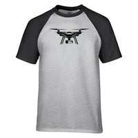 Thumbnail for Drone Silhouette Designed Raglan T-Shirts