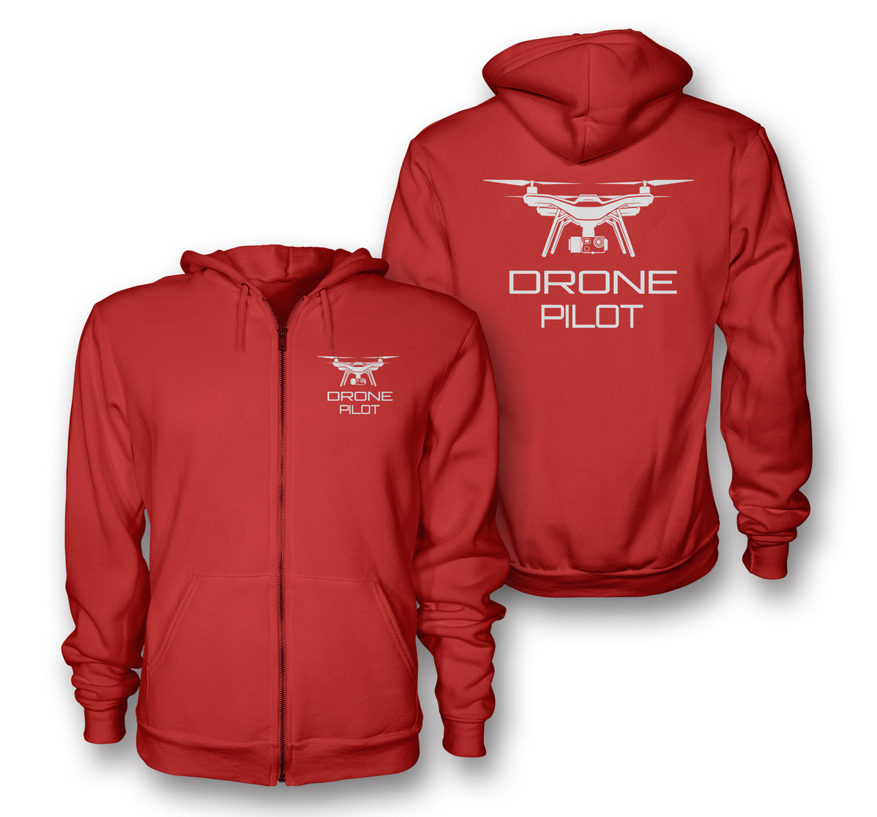 Drone Pilot Designed Zipped Hoodies
