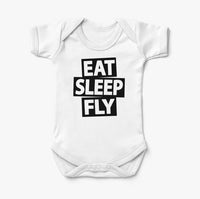 Thumbnail for Eat Sleep Fly Designed Baby Bodysuits