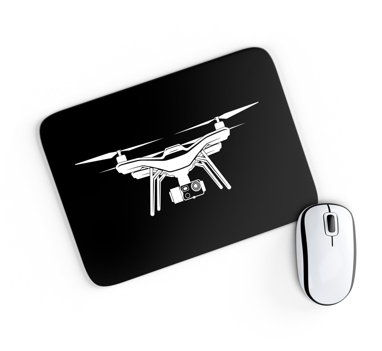 Drone Silhouette Designed Mouse Pads
