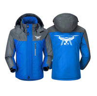 Thumbnail for Drone Silhouette Designed Thick Winter Jackets