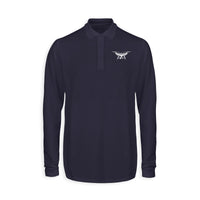 Thumbnail for Drone Silhouette Designed Long Sleeve Polo T-Shirts