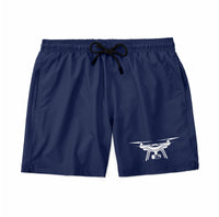 Thumbnail for Drone Silhouette Designed Swim Trunks & Shorts