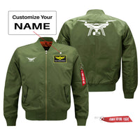 Thumbnail for Drone Silhouette Designed Pilot Jackets (Customizable)