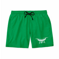 Thumbnail for Drone Silhouette Designed Swim Trunks & Shorts