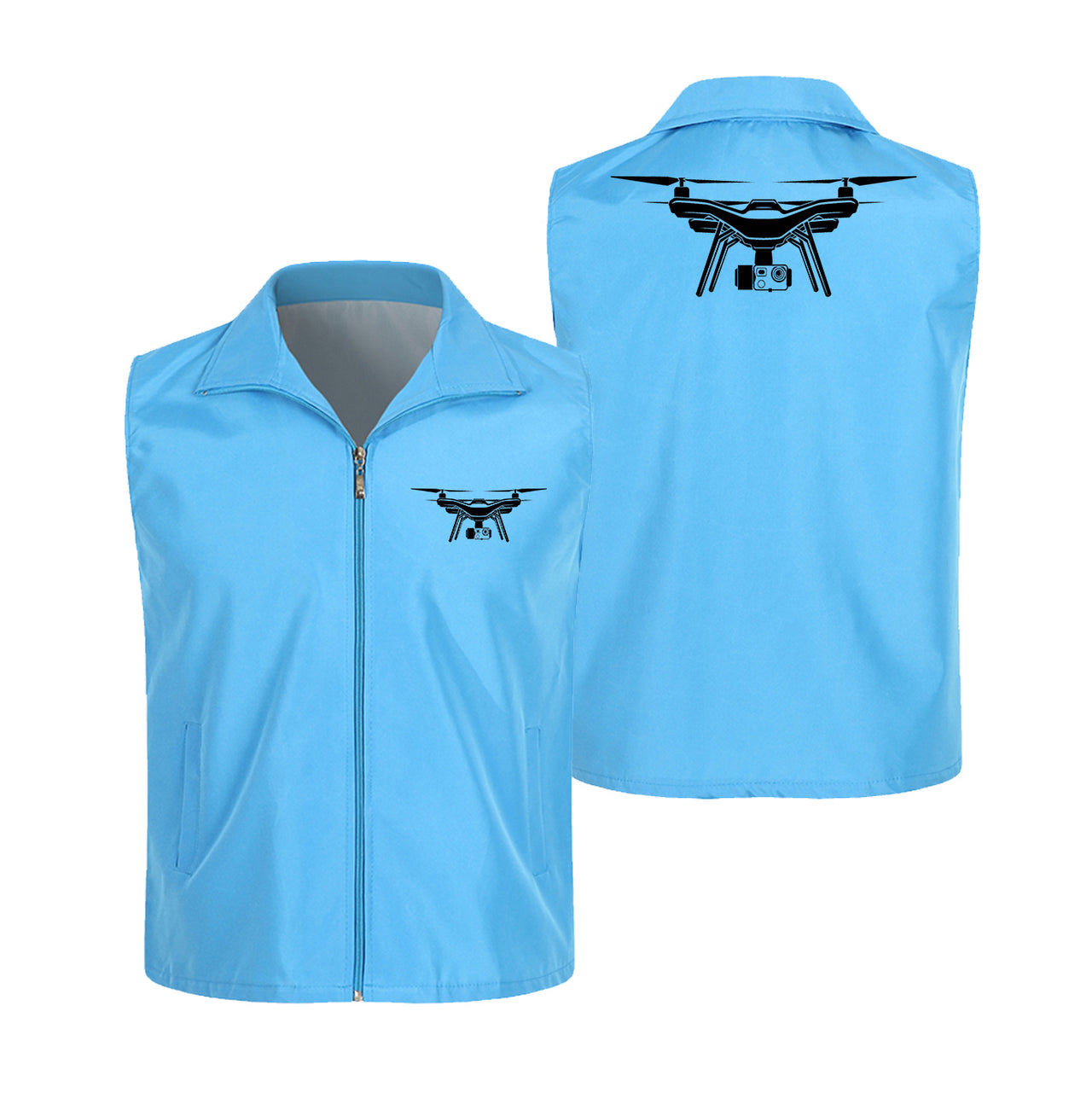 Drone Silhouette Designed Thin Style Vests