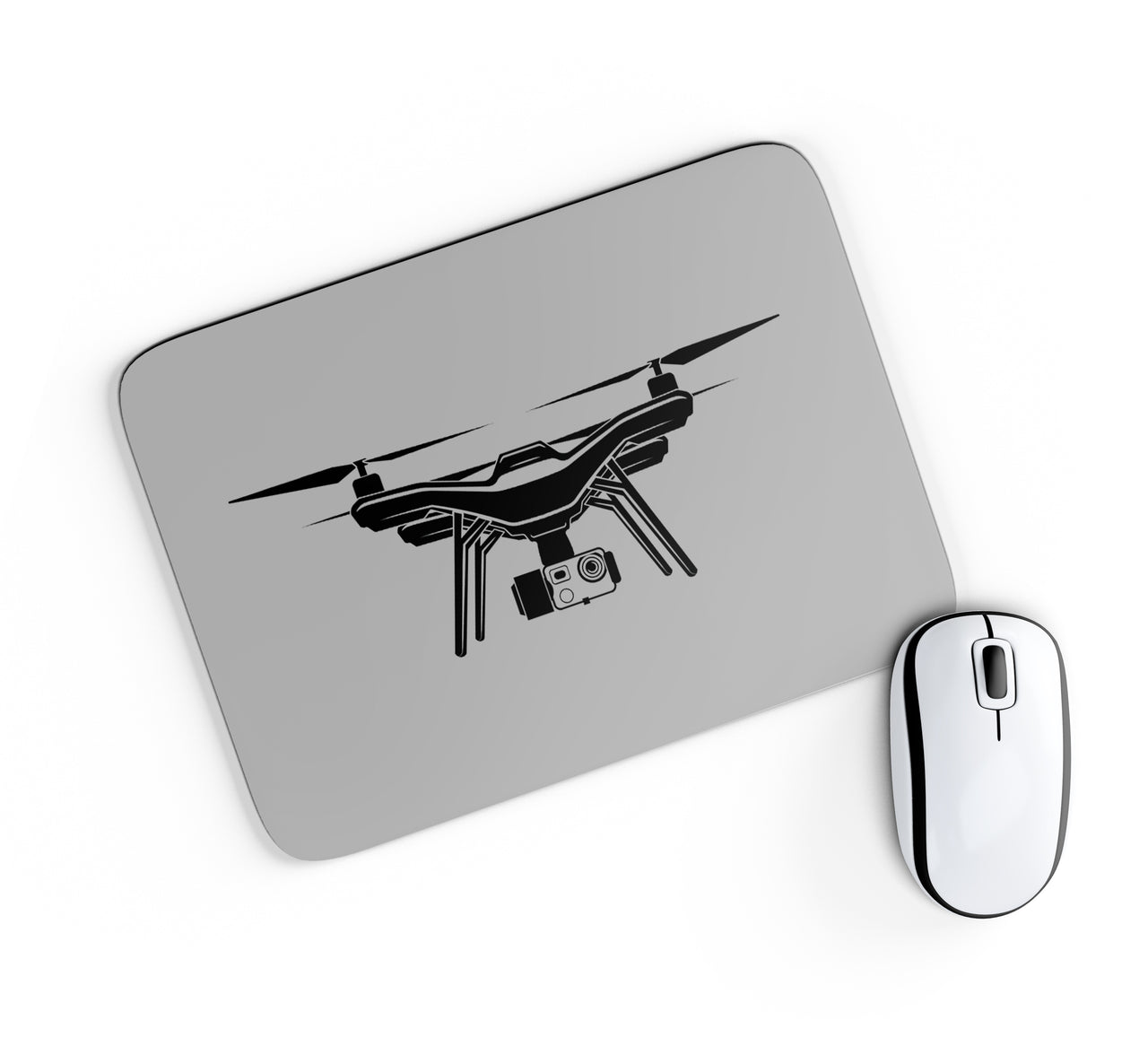 Drone Silhouette Designed Mouse Pads