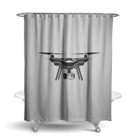 Thumbnail for Drone Silhouette Designed Shower Curtains