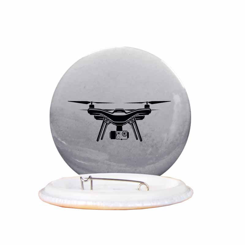 Drone Silhouette Designed Pins