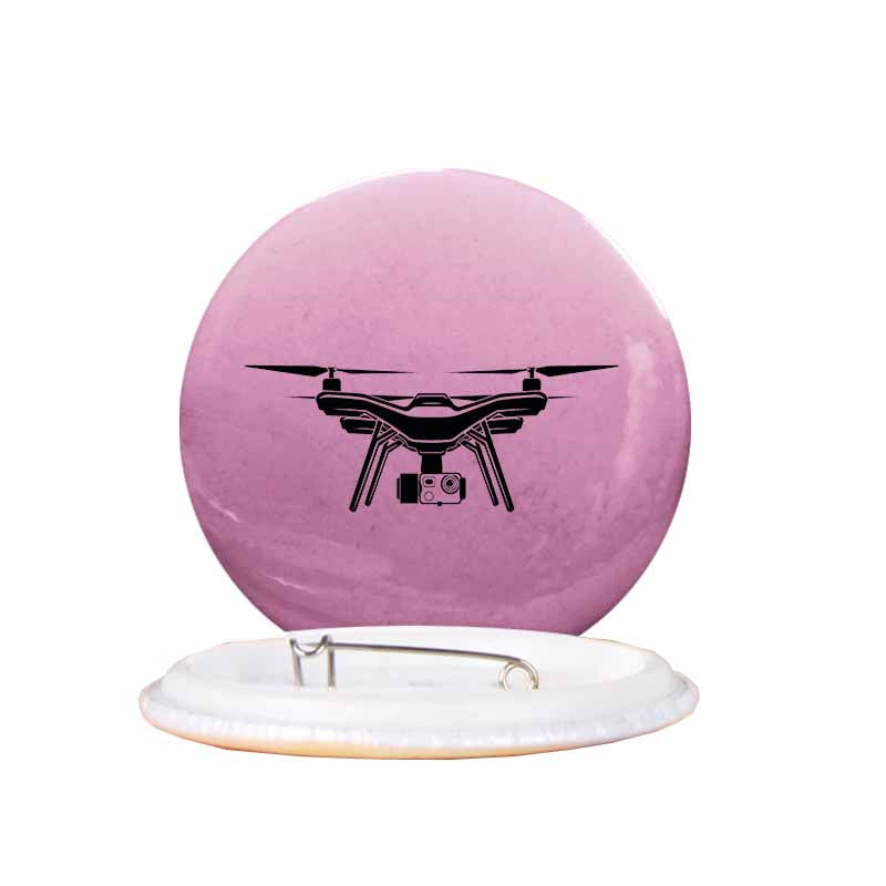 Drone Silhouette Designed Pins