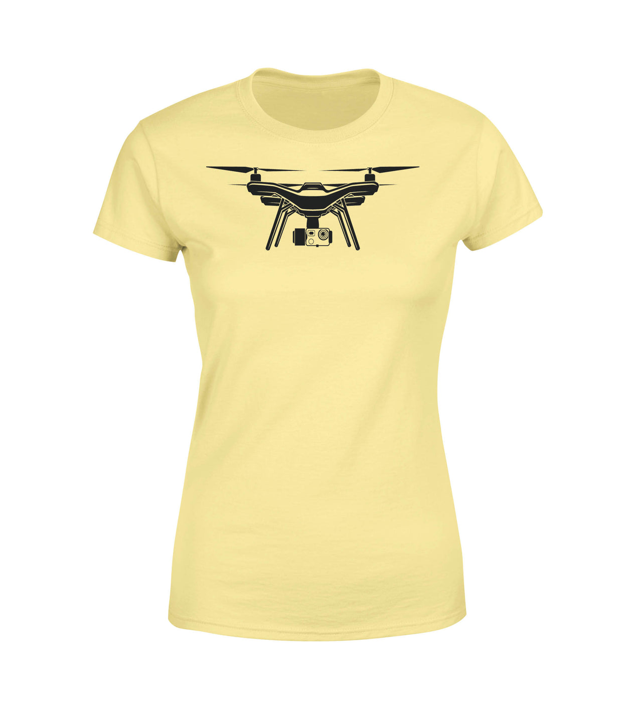 Drone Silhouette Designed Women T-Shirts