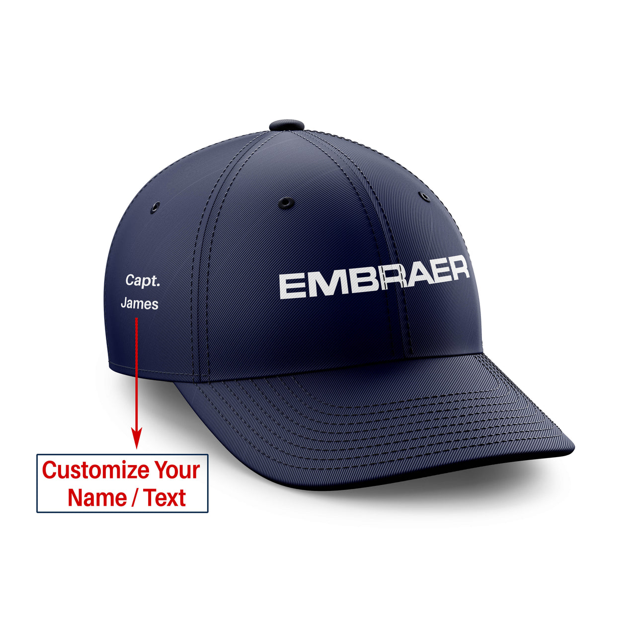 Embraer & Text Designed Embroidered Hats