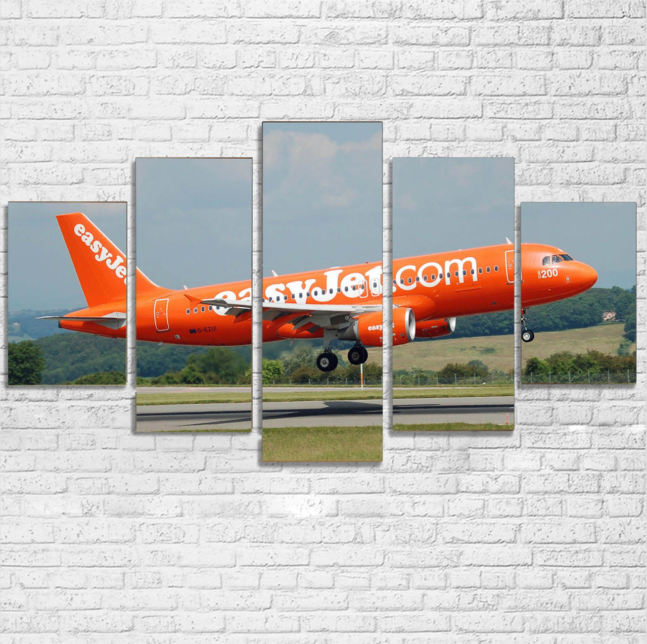 EasyJet's 200th Aircraft Printed Multiple Canvas Poster Aviation Shop 