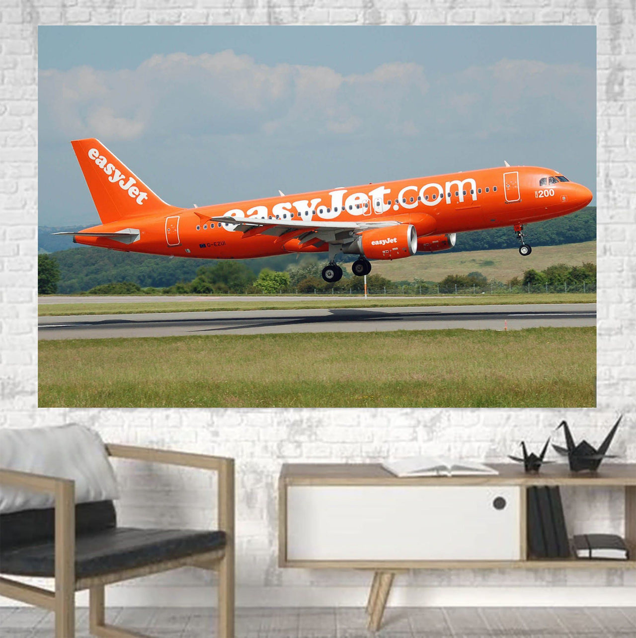 EasyJet's 200th Aircraft Printed Canvas Posters (1 Piece) Aviation Shop 