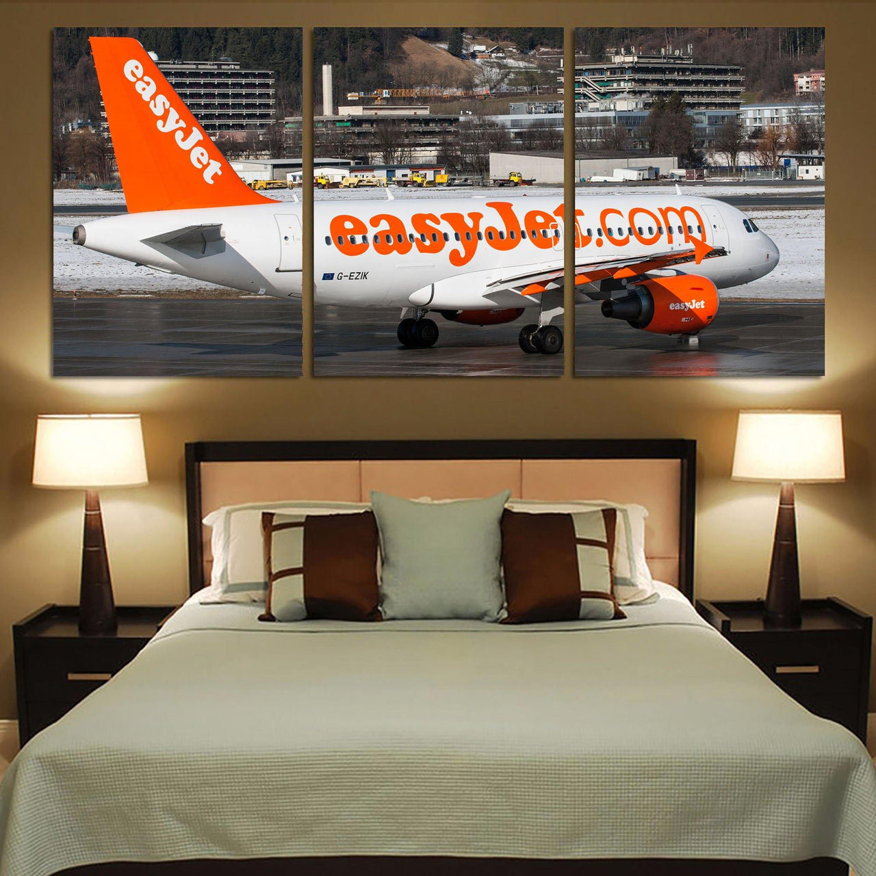 Easyjet's A320 Printed Canvas Posters (3 Pieces) Aviation Shop 
