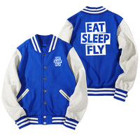 Thumbnail for Eat Sleep Fly Designed Baseball Style Jackets