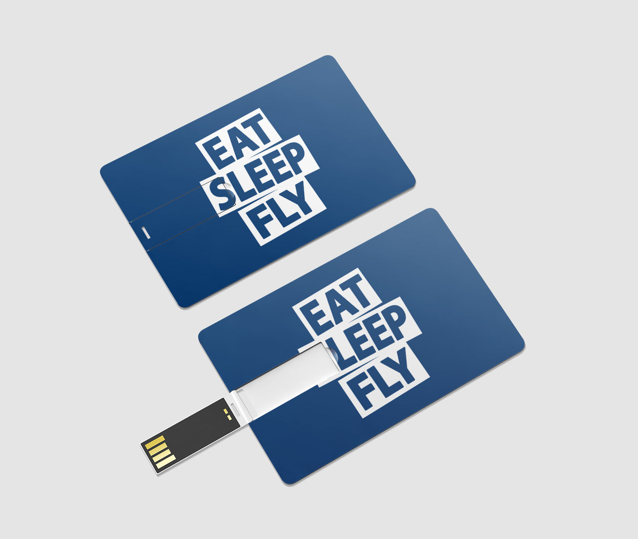 Eat Sleep Fly Designed USB Cards