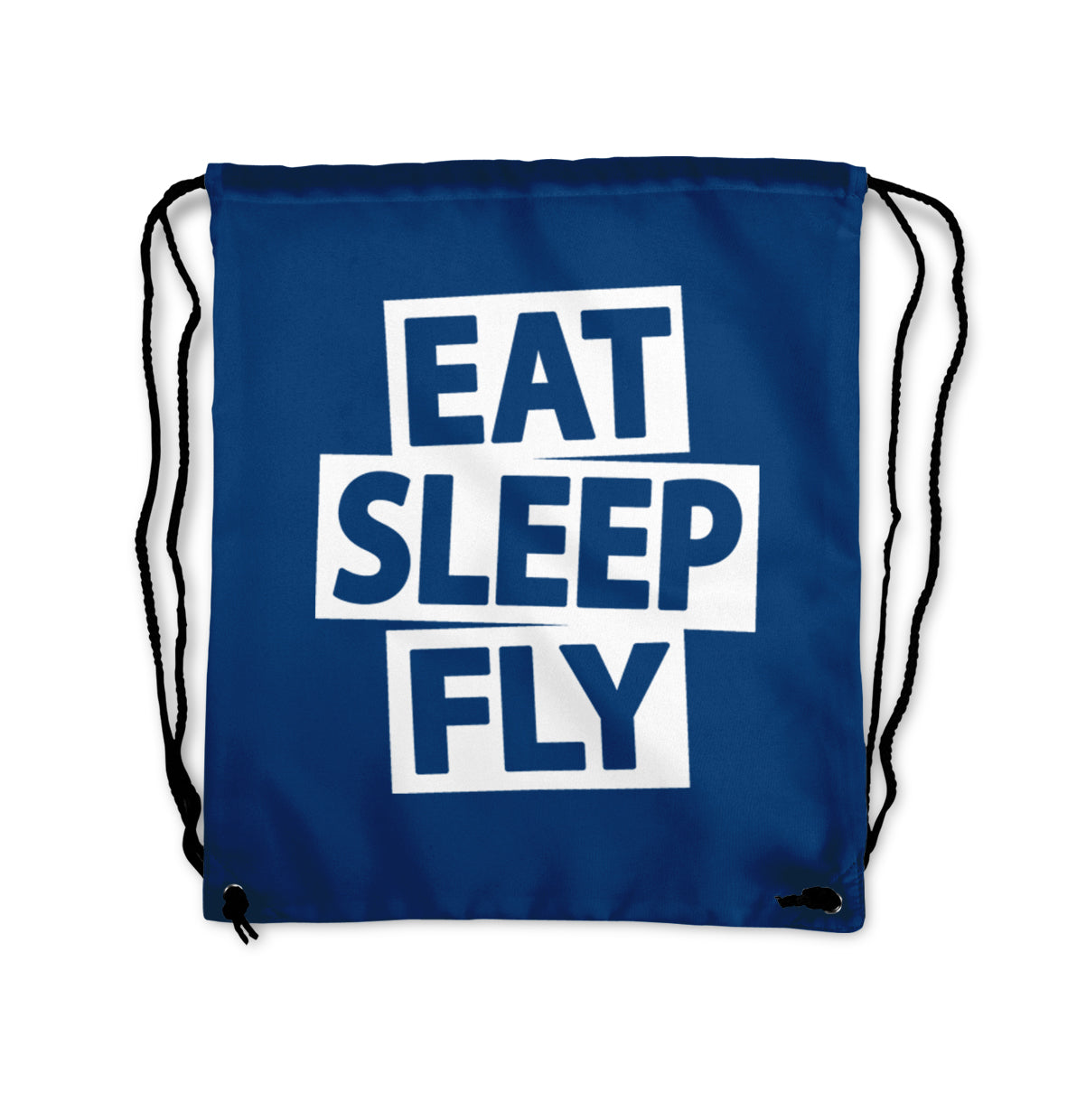 Eat Sleep Fly Designed Drawstring Bags