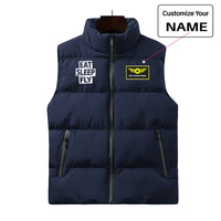 Thumbnail for Eat Sleep Fly Designed Puffy Vests