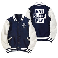 Thumbnail for Eat Sleep Fly Designed Baseball Style Jackets