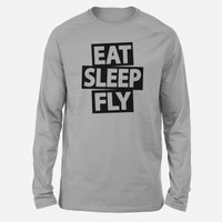 Thumbnail for Eat Sleep Fly Designed Long-Sleeve T-Shirts