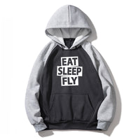 Thumbnail for Eat Sleep Fly Designed Colourful Hoodies
