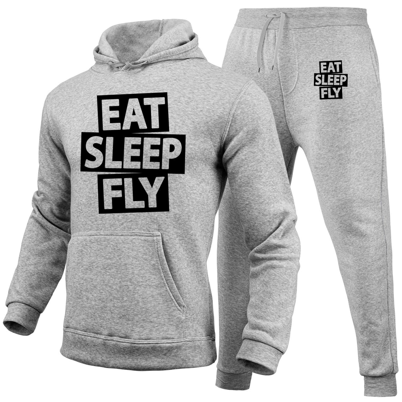 Eat Sleep Fly Designed Hoodies & Sweatpants Set
