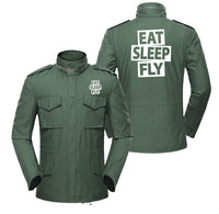 Thumbnail for Eat Sleep Fly Designed Military Coats