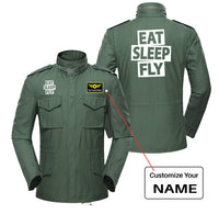 Thumbnail for Eat Sleep Fly Designed Military Coats