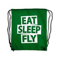 Thumbnail for Eat Sleep Fly Designed Drawstring Bags