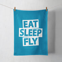 Thumbnail for Eat Sleep Fly Designed Towels