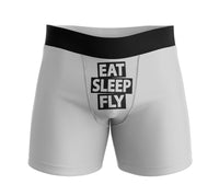 Thumbnail for Eat Sleep Fly Designed Men Boxers