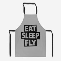 Thumbnail for Eat Sleep Fly Designed Kitchen Aprons