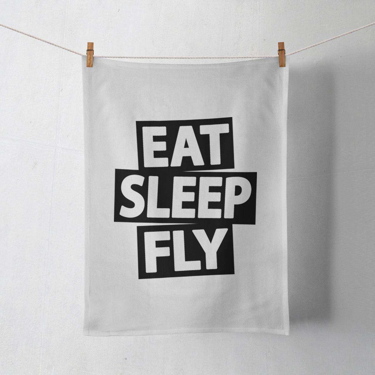Eat Sleep Fly Designed Towels