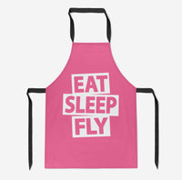 Thumbnail for Eat Sleep Fly Designed Kitchen Aprons