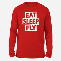 Thumbnail for Eat Sleep Fly Designed Long-Sleeve T-Shirts