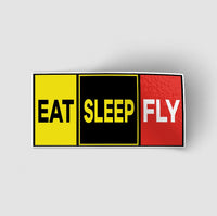 Thumbnail for Eat Sleep Fly (Colourful) Designed Stickers