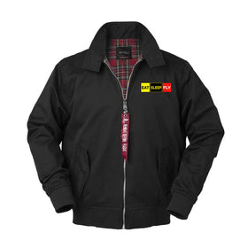 Eat Sleep Fly (Colourful) Designed Vintage Style Jackets