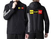 Thumbnail for Eat Sleep Fly (Colourful) Designed Sport Style Jackets