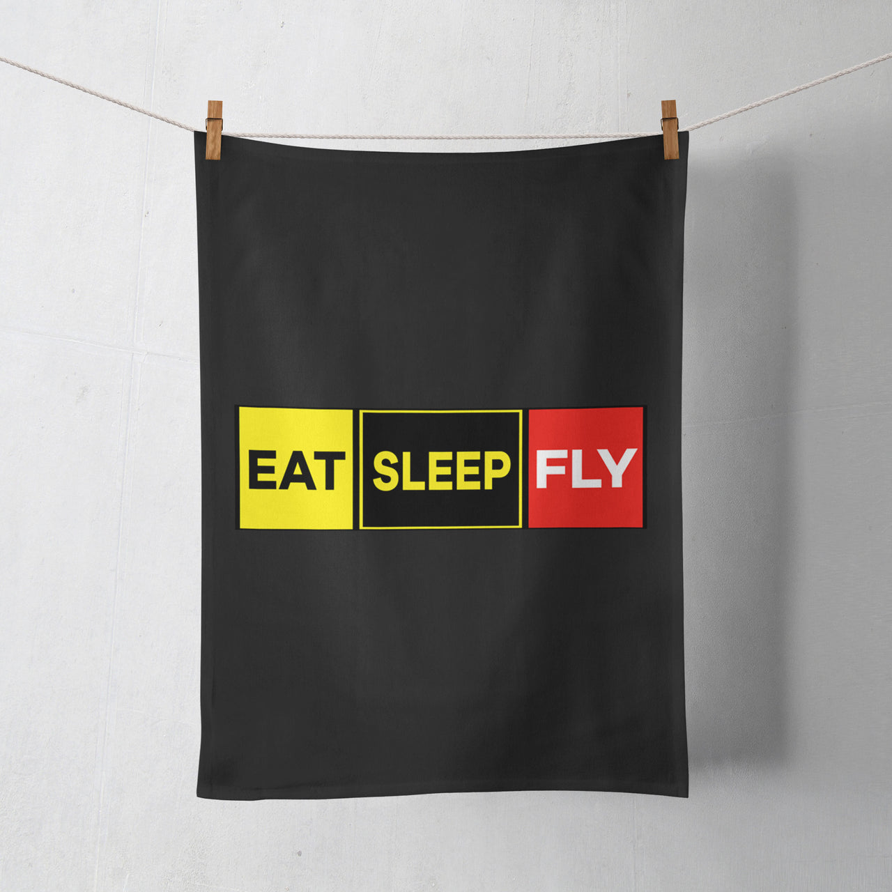 Eat Sleep Fly (Colourful) Designed Towels