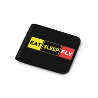 Thumbnail for Eat Sleep Fly (Colourful) Designed Wallets