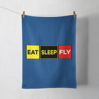 Thumbnail for Eat Sleep Fly (Colourful) Designed Towels