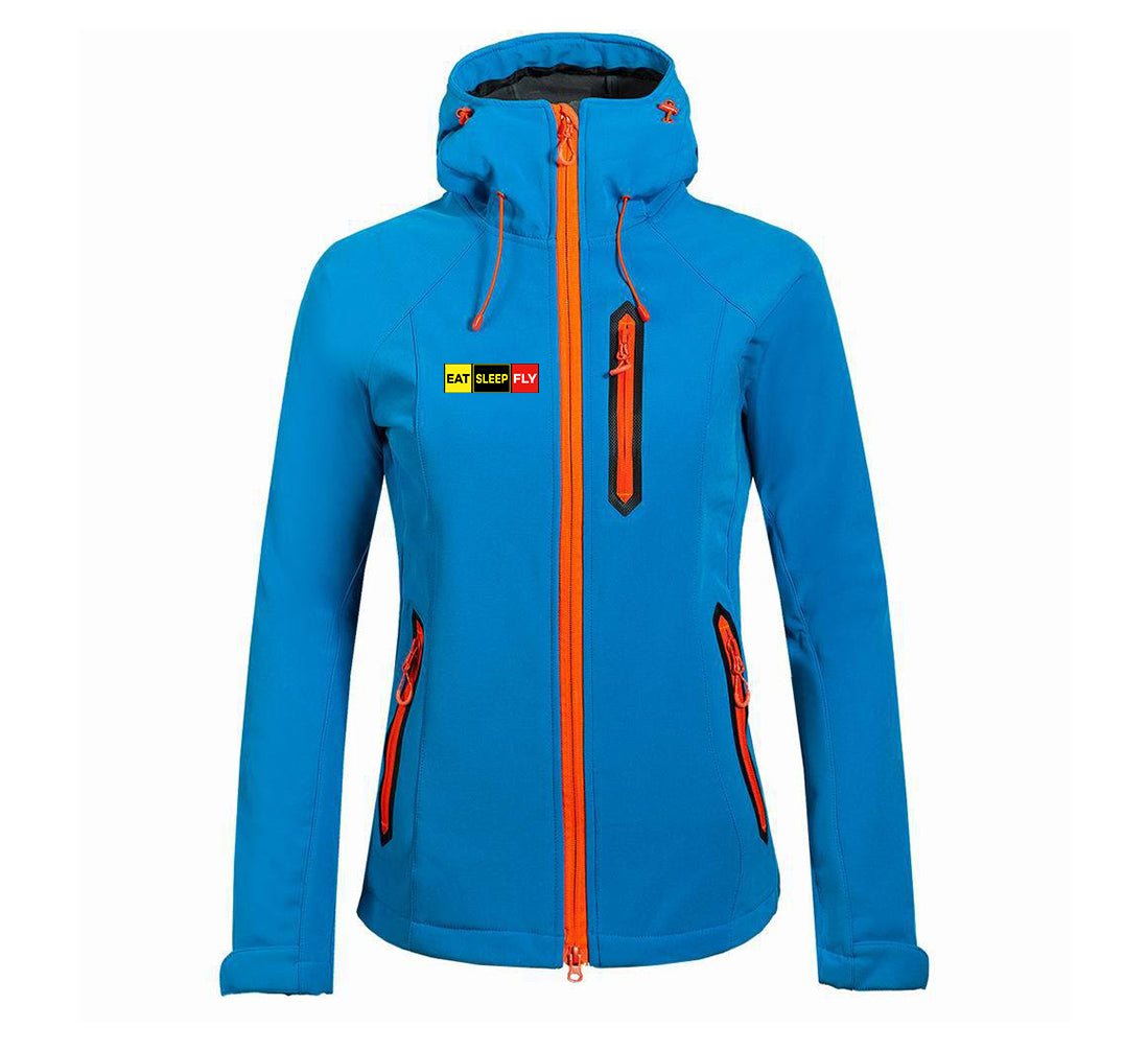 Eat Sleep Fly (Colourful) Designed "Women" Polar Jackets