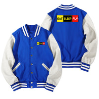 Thumbnail for Eat Sleep Fly (Colourful) Designed Baseball Style Jackets