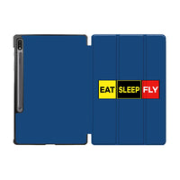 Thumbnail for Eat Sleep Fly (Colourful) Designed Samsung Tablet Cases