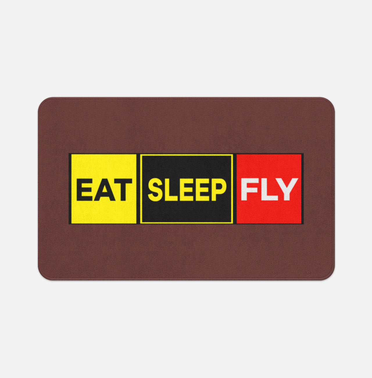 Eat Sleep Fly (Colourful) Designed Bath Mats