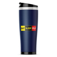 Thumbnail for Eat Sleep Fly (Colourful) Designed Travel Mugs
